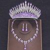 Luxury Crystal Crown Necklace Earring Set Rhinestone Bridal Jewelry Set Bridal Wedding Hair Accessories Jewelry Crown Tiara Set