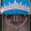 Baroque Crystal Crown Necklace Earring Set Rhinestone Bridal Jewelry Set Bridal Wedding Hair Accessories Jewelry Set Crown Tiara