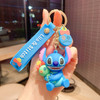 New Anime Disney Keychain Cartoon Mickey Mouse Minnie Lilo & Stitch Cute Doll Keyring Ornament Key Chain Pendant Kids Toys Gifts
