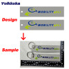 150PCS Set Sale Custom Both Sides Embroidered Keychain Motorcycle Key Tags Wholesale