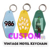 200Pcs Oem Promotional Printed Blank Resin Motel Hotel Key Chain Acrylic Keychain Custom