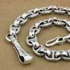 Huge Heavy 925 Sterling Silver Hook Belt Clip Biker Wallet Chain Punk KeyChain 8W006WC