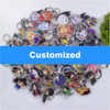 100pcs/Lot Hundreds of Styles Acrylic Keychain Customized Key Chain Anime Keyring Chibi Pendant Accessories