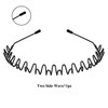 6PCS Invisible Black Iron Metal Headband for Women Men Unisex Long Hair Sport Face Washing Wave Hairband Hair Jewelry Accessory