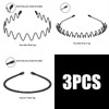 6PCS Invisible Black Iron Metal Headband for Women Men Unisex Long Hair Sport Face Washing Wave Hairband Hair Jewelry Accessory