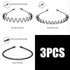 6PCS Invisible Black Iron Metal Headband for Women Men Unisex Long Hair Sport Face Washing Wave Hairband Hair Jewelry Accessory