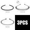 6PCS Invisible Black Iron Metal Headband for Women Men Unisex Long Hair Sport Face Washing Wave Hairband Hair Jewelry Accessory