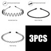 6PCS Invisible Black Iron Metal Headband for Women Men Unisex Long Hair Sport Face Washing Wave Hairband Hair Jewelry Accessory