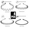 6PCS Invisible Black Iron Metal Headband for Women Men Unisex Long Hair Sport Face Washing Wave Hairband Hair Jewelry Accessory