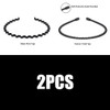 6PCS Invisible Black Iron Metal Headband for Women Men Unisex Long Hair Sport Face Washing Wave Hairband Hair Jewelry Accessory