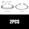 6PCS Invisible Black Iron Metal Headband for Women Men Unisex Long Hair Sport Face Washing Wave Hairband Hair Jewelry Accessory