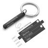 Personalize Keychains 3D Bar Stainless Steel Keyrings 4 Sides Engrave Text Name Date Logo Custom Key Chains Rings Love Gift P039
