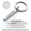 Personalize Keychains 3D Bar Stainless Steel Keyrings 4 Sides Engrave Text Name Date Logo Custom Key Chains Rings Love Gift P039