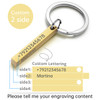 Personalize Keychains 3D Bar Stainless Steel Keyrings 4 Sides Engrave Text Name Date Logo Custom Key Chains Rings Love Gift P039