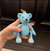 Doll Teddy Bear Plaid Limb Rotation Cashmere Wool Bag Ornament Car Keychain