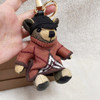 Doll Teddy Bear Plaid Limb Rotation Cashmere Wool Bag Ornament Car Keychain