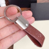 LJ2 Luxury MB Keychain 3 Colors Leather With Engraved Letters Car Key Chain 316 Stainless Steel Ring Classic Casual Gift For Men