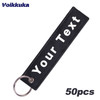 10PCS 30PCS 50PCS 100PCS 200PCS 300PCS 500PCS Set Sale Custom Both Sides Embroidered Keychain Motorcycle Key Tags Wholesale
