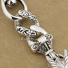 925 Sterling Silver Skull Hook Dragon Keychain 8F013KC Punk Accessory