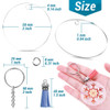 350Pcs Clear Acrylic Keychain Blanks for Vinyl Acrylic Blanks Keychain Tassels Jump Rings for DIY Keychain Craft