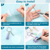 350Pcs Clear Acrylic Keychain Blanks for Vinyl Acrylic Blanks Keychain Tassels Jump Rings for DIY Keychain Craft