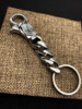 BOCAI 2023 Trend Punk Style Accessories Real S925 Silver Vintage Bird Head Keychain High-quality All-silver Men's Waistband