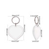 50Sets Heart Custom Blank Photo Keyring Clear Blank Photo Insert Keychains For DIY Picture Frames