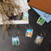 50pcs Rectangle Acrylic Photo Frame Keychain Clear Blank Personalized Picture Insert Keychain Acrylic Picture Snap In Keychains