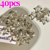 Y2K Silver Star Hair Clips for Girls Pentagram Metal Snap Clip Hairpins Barrettes Hair Grip Jewelry Nickle Free Bobby Pin