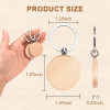 60Pcs Blank Wooden Key Chain Unfinished Wood Slices Keychain Wooden Keyrings DIY Key Tag for DIY Arts Craft Christmas Ornaments