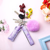 30pcs Marble Chapstick Holder Keychain Lip Balm Holder Set Chapstick Holder Keychain Wristlet Lanyard Pom Pom Keychain Charms