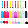 30pcs Marble Chapstick Holder Keychain Lip Balm Holder Set Chapstick Holder Keychain Wristlet Lanyard Pom Pom Keychain Charms
