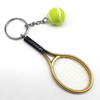 36Pcs Mini Tennis Racket Keychain Key Ring for Lovers Team Keychain Alloy Tennis Backpack Keychains