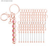 24 Pieces Metal Beadable Keychain Bars Blanks for Beads Pendant Jewelry Charms DIY Crafts Keychains Making Valentine’s Gift