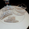 Shiny Rhinestone Luxury Wedding Crown Headbands for Hair Woman Brides Tiaras and Headdresses Stylish Versatile Jewelry