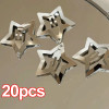 2/100pcs Silver Star Hair Clips for Girls Filigree Star Metal Snap Clip Hairpins Barrettes Hair jewelry Nickle Free Lead Free