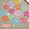 2/100pcs Silver Star Hair Clips for Girls Filigree Star Metal Snap Clip Hairpins Barrettes Hair jewelry Nickle Free Lead Free