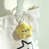 Cute Stars Plush Toy Doll Keychain Fluffy Soft Stuffed Toy Backpack Pendant Car Keys Funny Cute Squeak Keychain Accessories