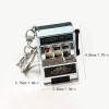 Mini Gambling Slot Machine Key Chains Creative Arcade Pocket Fruit Lucky Jackpot Gadget Antistress Toy Funny Games Keychain Ring