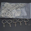 200pcs Metal Blank Keyring Keychain Split Rings Keyfob Key Rings Lobster Clasp Key Chain Key Pendant Ring Stainless Steel Rings