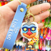 Disney Cartoon Anime Lilo and Stitch Pendant Keychains Holder Car Key Chain Key Ring Mobile Phone Bag Hanging Jewelry Gifts