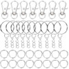 70Pcs/Set Swivel Snap Hook and Key Rings with Chain Jump Rings Connectors for DIY Keychain Lanyard Jewelry Making Supplies