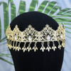 Chic Crown Algeria Women Hair Chain Hairband Metal Pendant Forhead Chain Gold Color Arabic Bride Wedding Jewelry