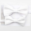 Solid Brown Sage Green Navy Polyester Adult Kid Bowtie Sets Women Men Suit Butterfly Wedding Party Dinner Cravat Gift Accessory