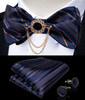 Pink Plaid Solid Men's Self Tie Bow Tie Silk Jacquard Woven Wedding Party Bowtie Hanky Brooch Set Men Butterfly Necktie DiBanGu