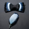 New Luxury Wedding Bow Tie for Men Classic Black Pre-tied Bowtie brooch Set Party feather Butterfly Knot Gift Man Accessories