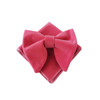 Fashion Velvet Big Bowties Set Women Men Solid Bow Tie Wedding Tuxedo Groom Oversize Bow Knot Pocket Square Cravats Cuff-links