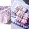 5Pcs Square Plaid Stripe Handkerchiefs Hanky Pocket Cotton Towel 38*38cm Random Men Casual Handkerchiefs Business Cotton Scarf