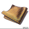 Mix Colors Great Quality Silk Gold Plaid Man's Independence Day Fit Group Pocket Square Handkerchiefs