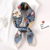 70*70cm Fashion Silk Satin Hair Scarf Women Handkerchief Printed Female Square Head Bandana Small Neck Muffler Hijab Lady Girl